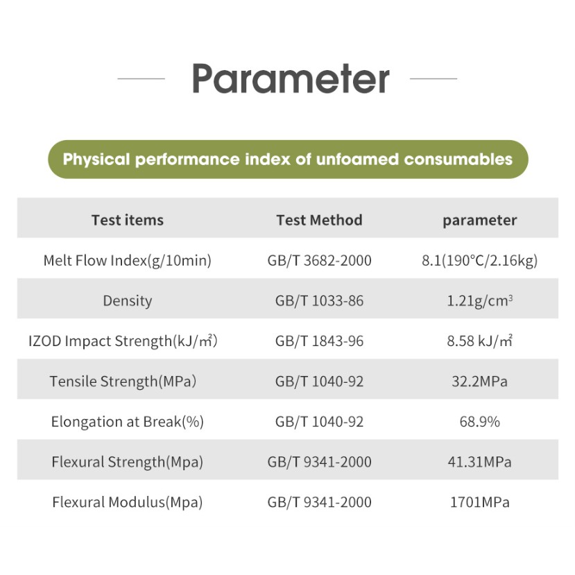 Nhựa in 3d trọng lượng nhẹ ESUN ePLA-LW màu Natural 1kg/Cuộn