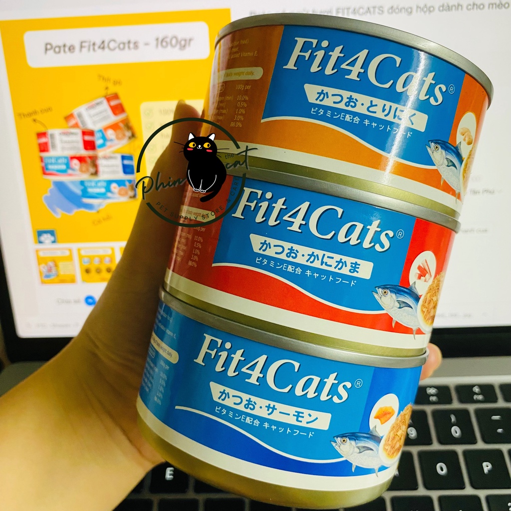 Pate cá ngừ tươi FIT4CATS đóng hộp dành cho mèo - 160gr | phinthecat