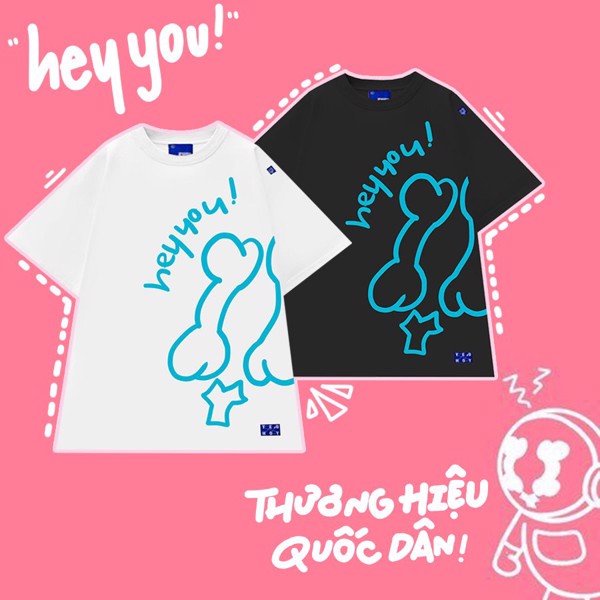 HEYYOU Áo Thun Chính Hãng Random Ngẫu Nhiên , Tee Hey You Tay Lỡ Form Rộng Nam Nữ SATO SHOP UNISEX