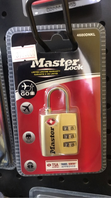 [Q5.HCM] Ổ khóa số TSA Master Lock 4680 (Đen, Nikel)