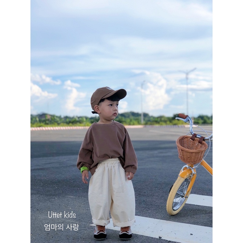 QUẦN KAKI ỐNG RỘNG HÀN QUỐC 2063 DÀNH CHO BÉ GÁI VÀ BÉ TRAI SIZE 80 ĐẾN 120