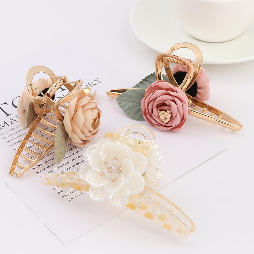 MIH Kẹp Tóc Kim Loại Hình Hoa Thời Trang Cho Nữ