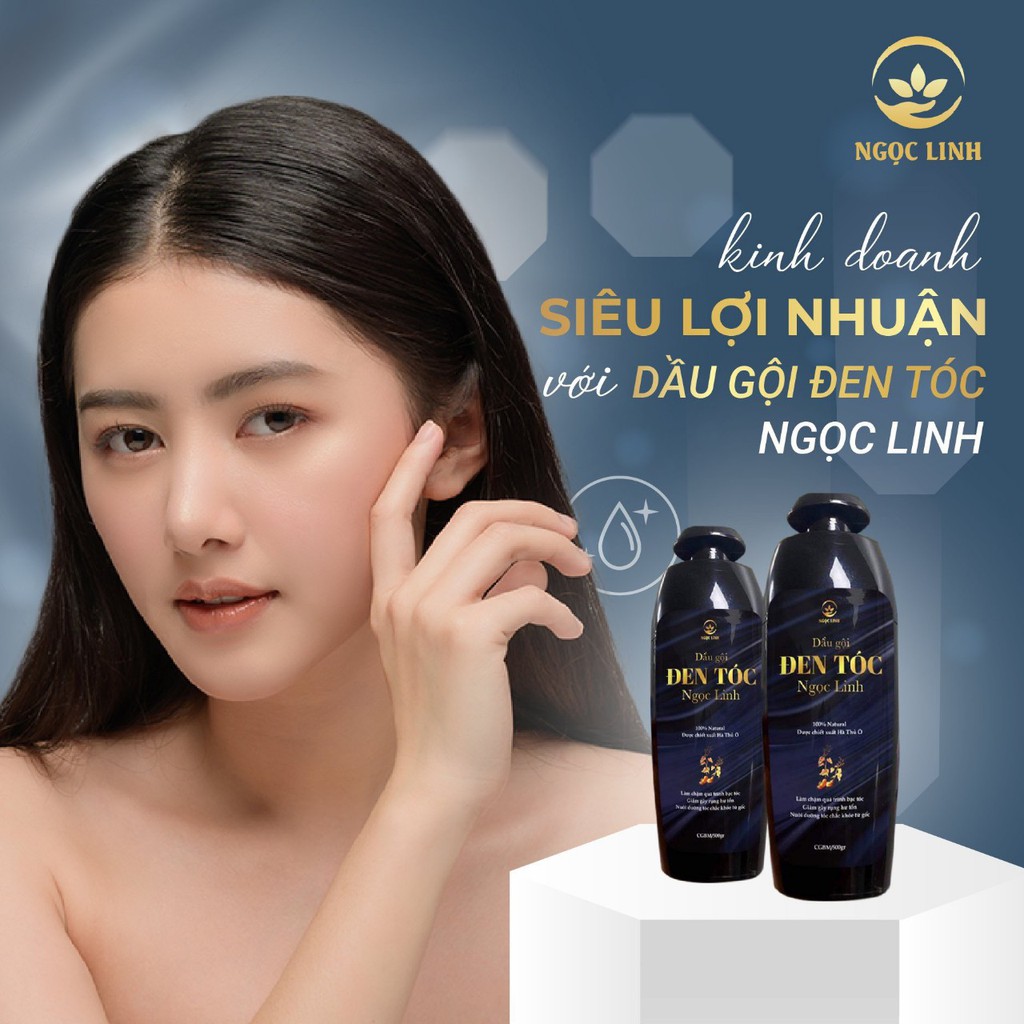 Dầu Gội Đen Tóc Ngọc Linh - Việt Organic