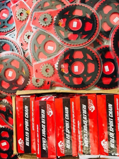 Bộ Nhông sên dĩa REDLEO Winer ,Exciter, Satria, Sonic, Wave , Dream