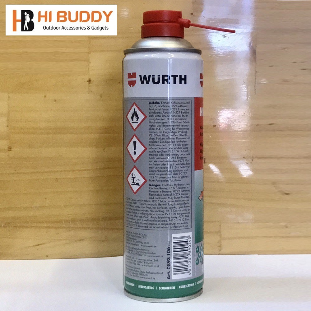 Mỡ Bò Nước Bôi Trơn Chịu Nhiệt Wurth HHS 2000 (500ml) 0893106