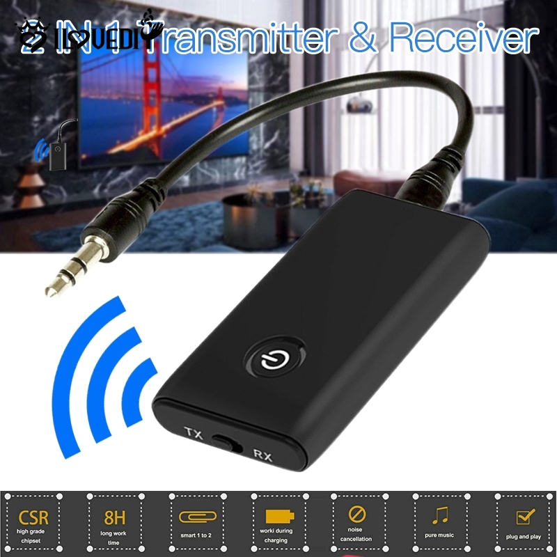 [DS] Bộ Thu Phát Bluetooth 5.0 A2Dp Đầu Cắm 3.5mm Cho Tv Xe Hơi