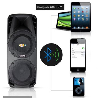 Loa kéo 2 bass đôi Temeisheng A86 bass đôi 4 tấc