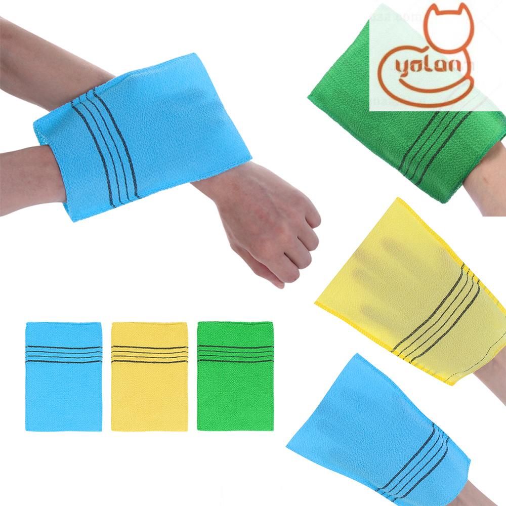 Set 1/3/5/10 khăn tắm mát xa tẩy tế bào chết bằng vải viscose bền nhiều màu sắc