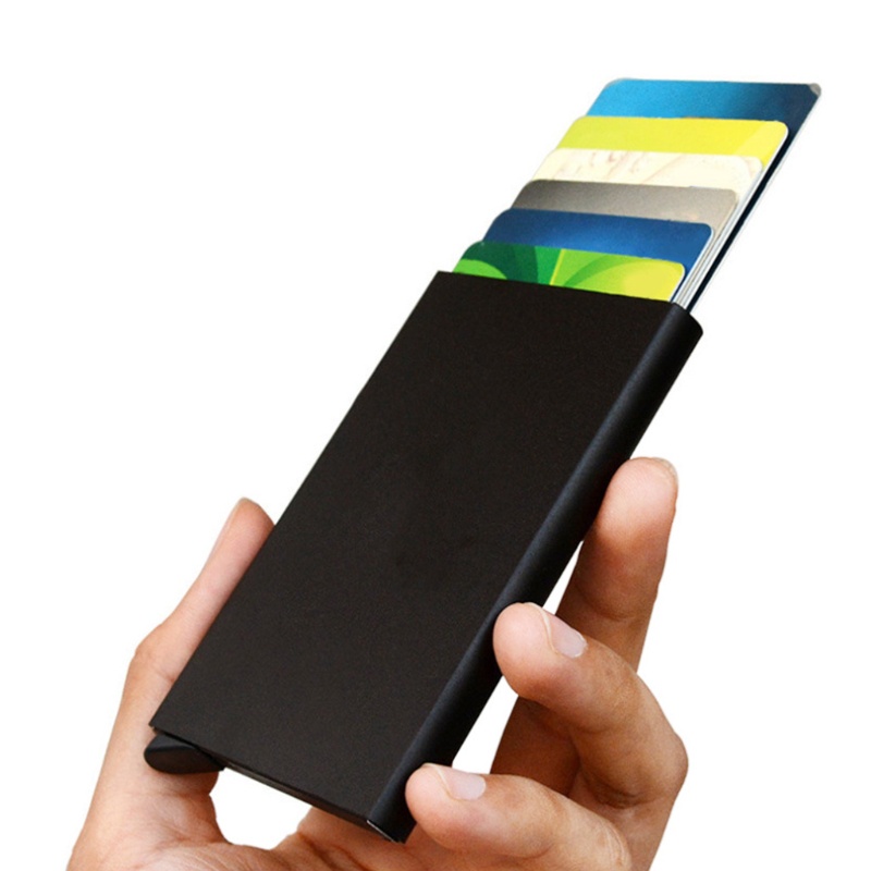 Ví Đựng Thẻ Tín Dụng Bằng Kim Loại Mỏng Nhẹ Thiết Kế Đơn Giản Thời Trang Cho Nam