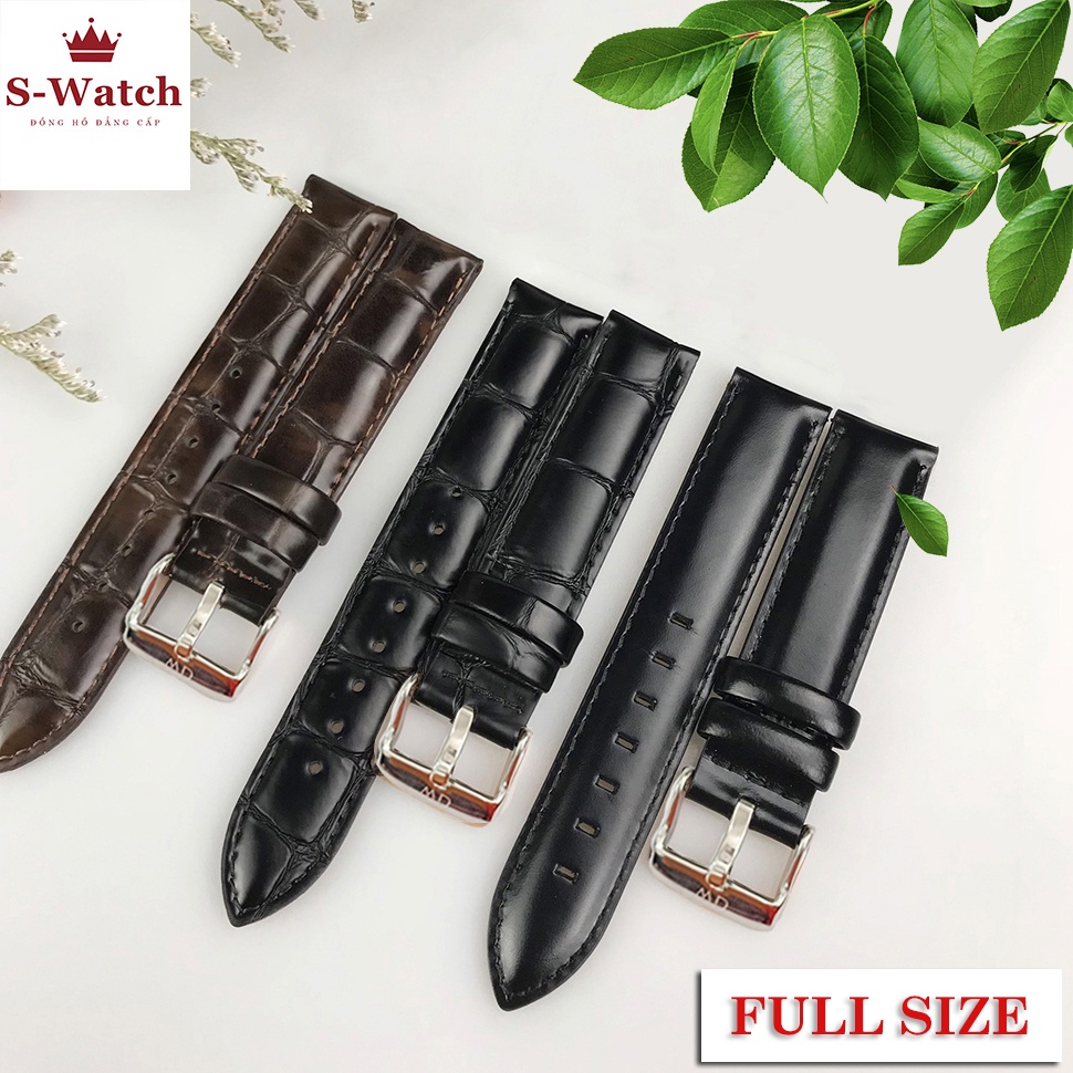 [CHUẨN CÓ LOGO] Dây đồng hồ da Dw ĐỦ SIZE TỪ 12MM ĐẾN 20MM
