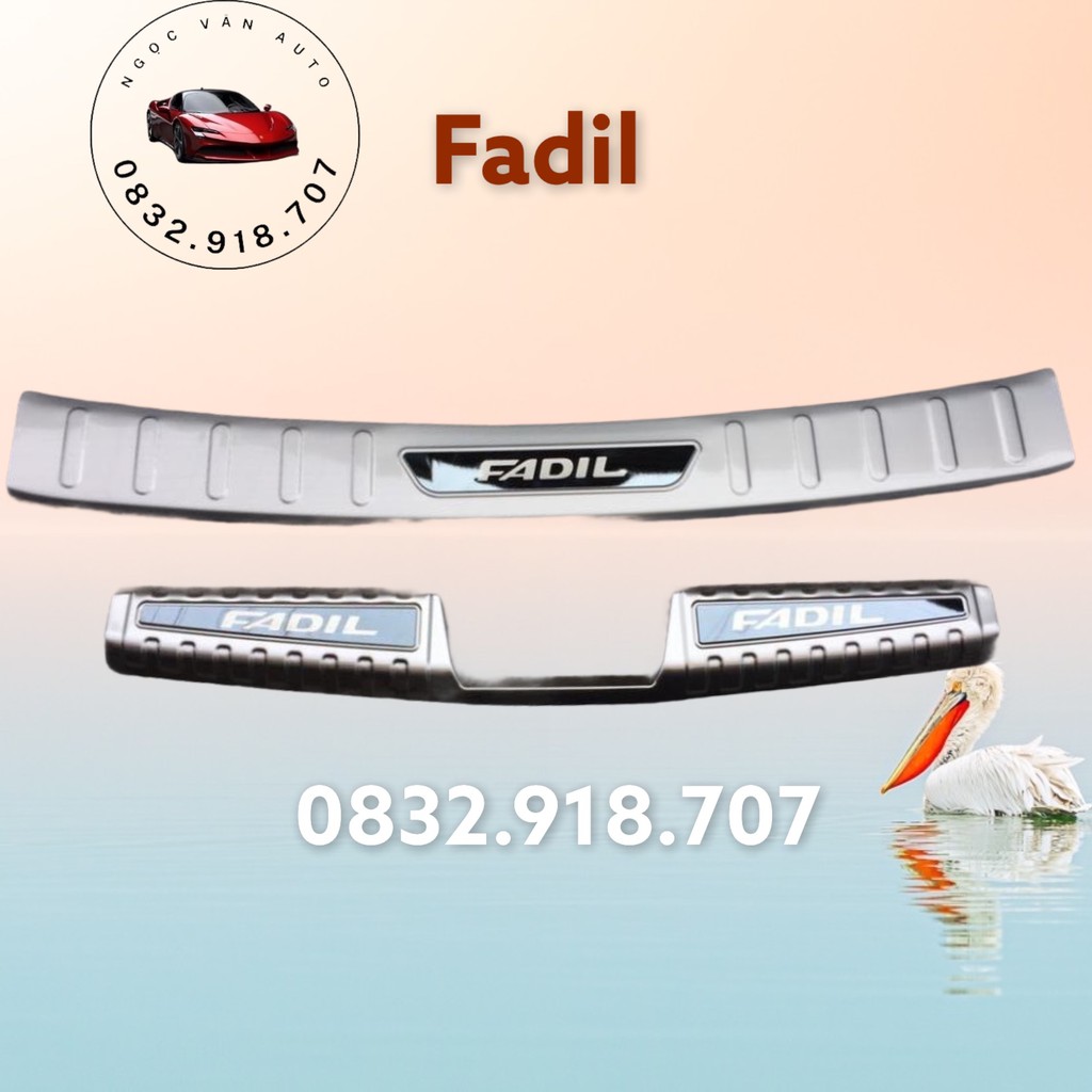 Ốp chống trầy cốp Fadil 2019 - 2020 - 2021 Mẫu Inox
