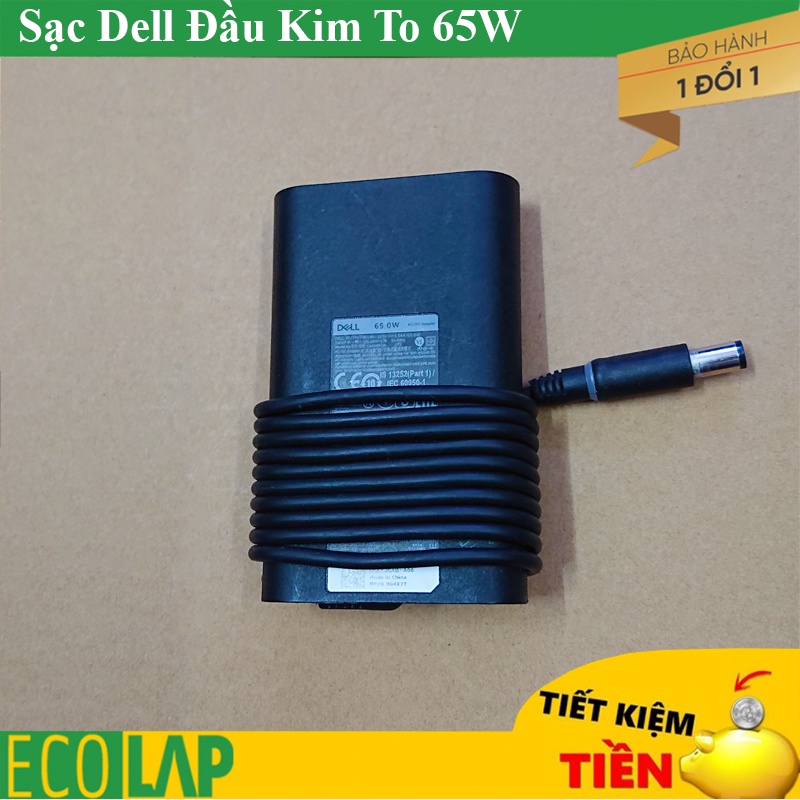 Sạc Laptop Dell đầu kim to 65W Oval chân kim to cho Dell Latitude 5480 E5470 4110 4010 4030 1450 3420 2420 3542 3442