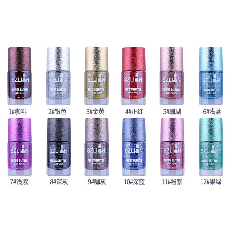 Sơn Móng Tay Kudan 10ml 40 Màu Sơn Thường Sang Chảnh, Chai Sơn Móng Tay Kim Tuyến Nhũ Lấp Lánh Nhiều Màu Dễ Dùng.