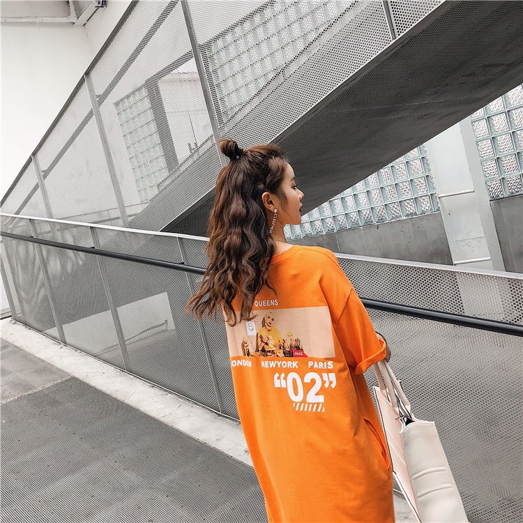 Đầm Suông Váy Suông Dáng Dài Form Rộng Tay Lỡ In Hình Đẹp Mới Mẻ Trước Và Sau Đẹp Xinh Xẻ Tà Tinh Tế TTDS0435