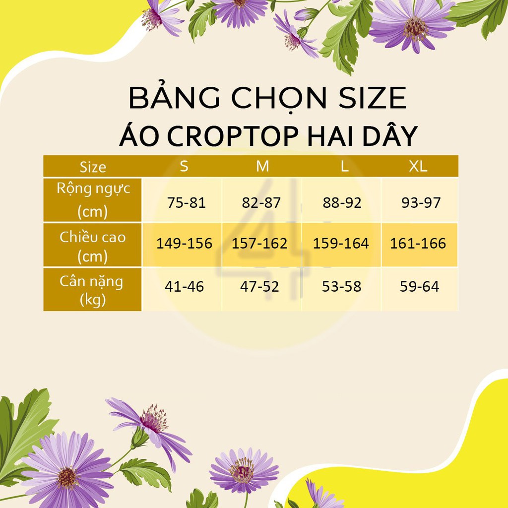 Áo croptop hai dây dáng ôm 4LOVA chất cotton mềm mại nhiều màu sắc trẻ trung (không đệm)