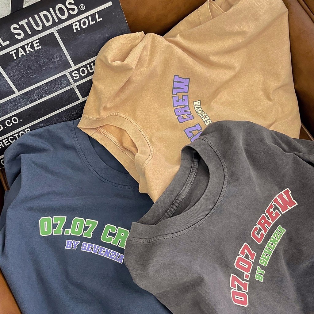 Áo thun pigment dyed 07.07 CREW