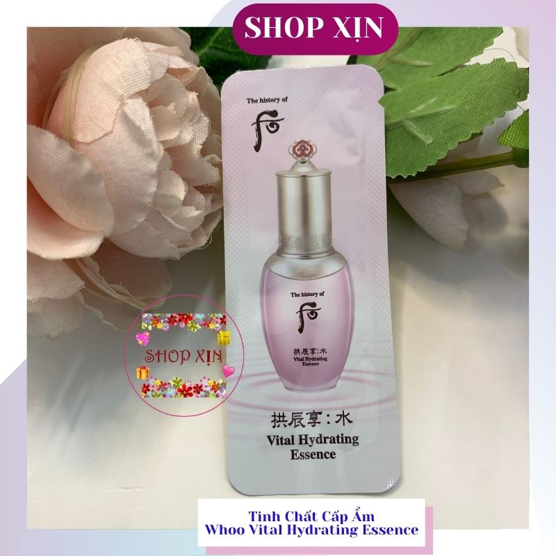 Gói Sample Whoo Essence Vital Hydrating 1ml, Ttinh Chất Siêu Cấp Nước Whoo Hồng