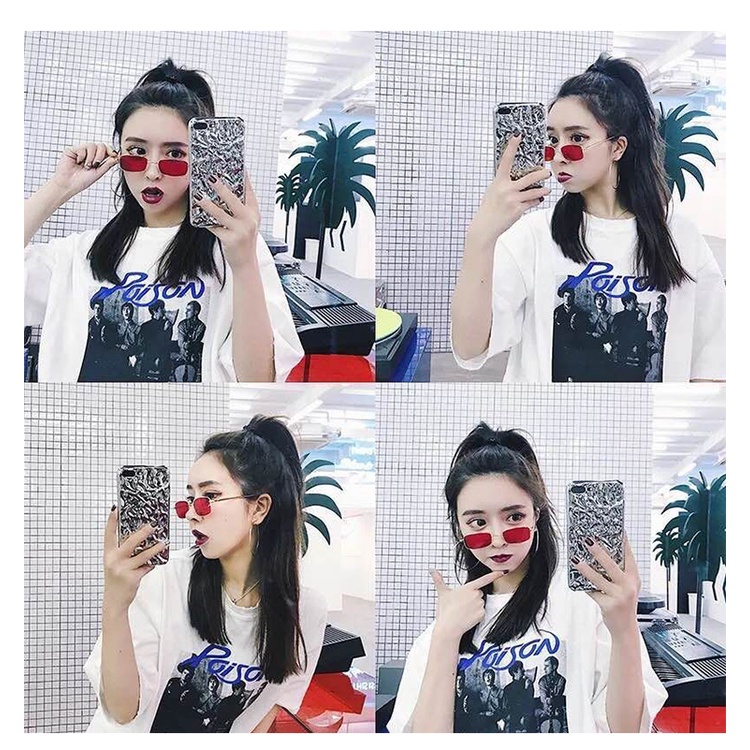 Kính Mát Gọng Vuông Nhỏ Phong Cách Harajuku Hàn Quốc Thời Trang Cho Nữ