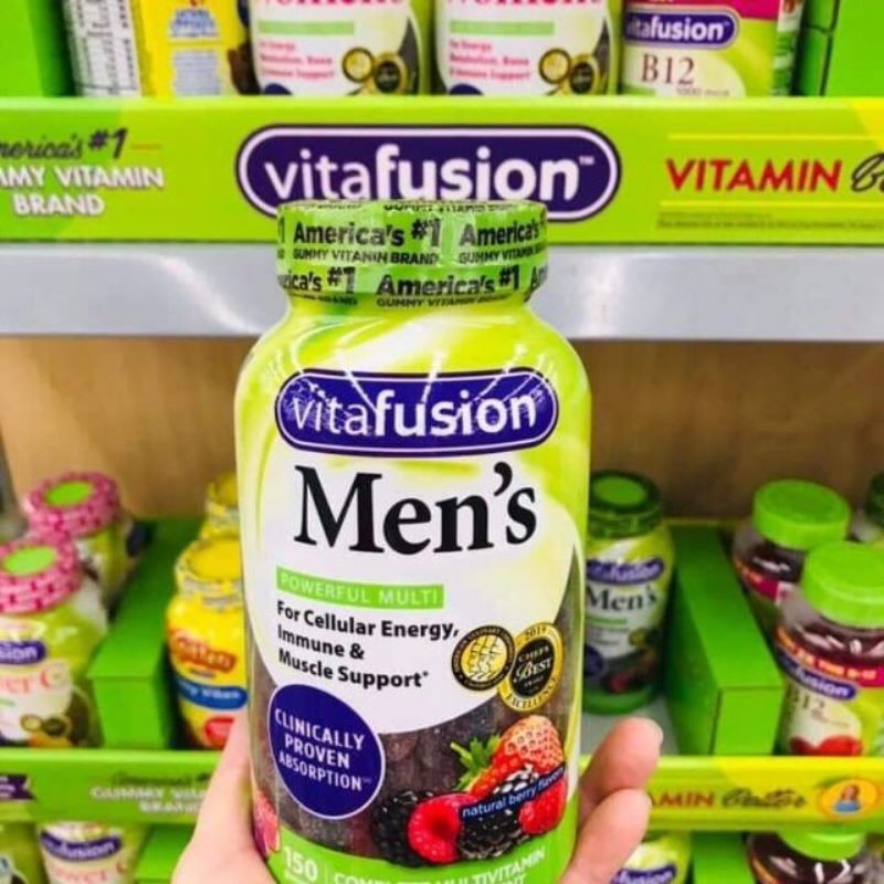 VITAFUSION MEN - KẸO DẺO BỔ SUNG MULTI VITAMIN TỔNG HỢP CHO NAM GIỚI, NGON TUYỆT VỜI ( 150 VIÊN)