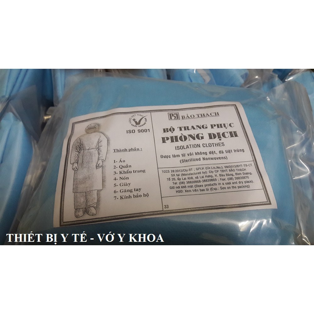 Bộ đồ chống dịch 7 Món Bảo Thạch, Bộ trang phục phòng dịch 7 món bảo thạch