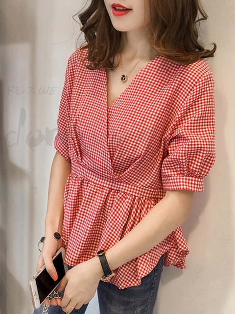 ÁO SỌC CỔ V TAY LỠ