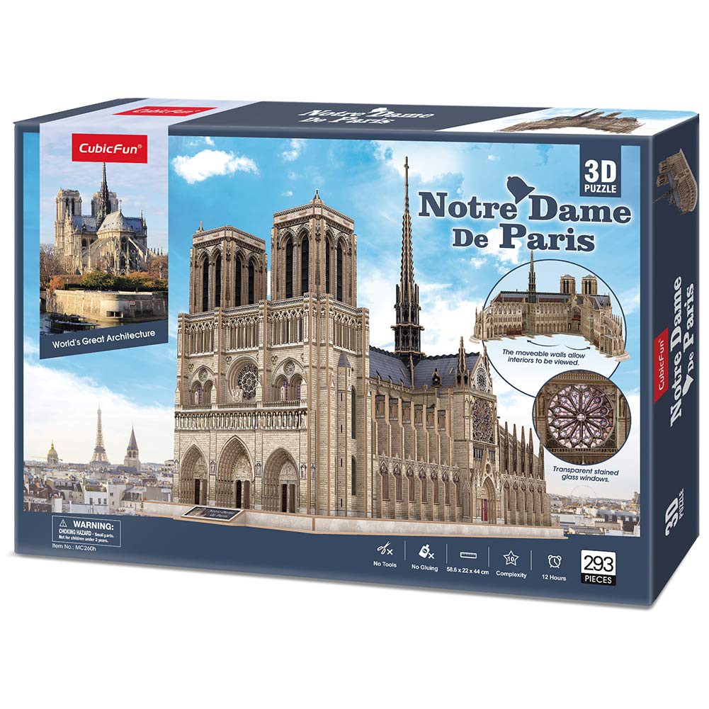 Mô hình giấy 3D CubicFun - Notre Dame de Paris (MC260h) cực đại