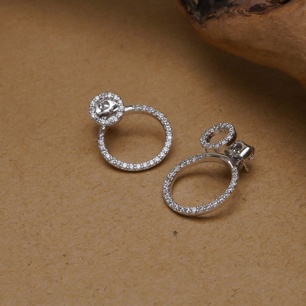 Hoa Tai Dạng Tròn Kiểu Dáng Đơn Giản Phong Cách Hàn Quốc Cho Nữ