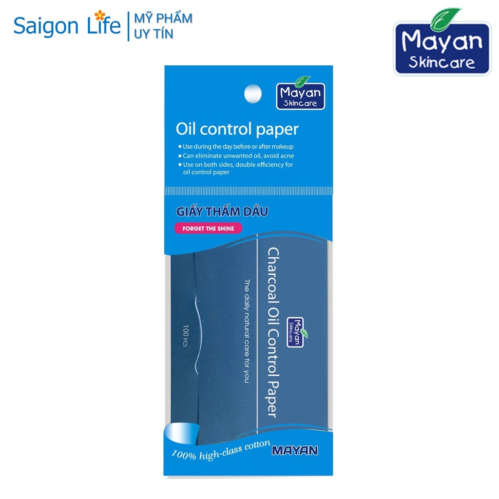 Giấy Thấm Dầu Mayan Than Hoạt Tính (100 Tờ)