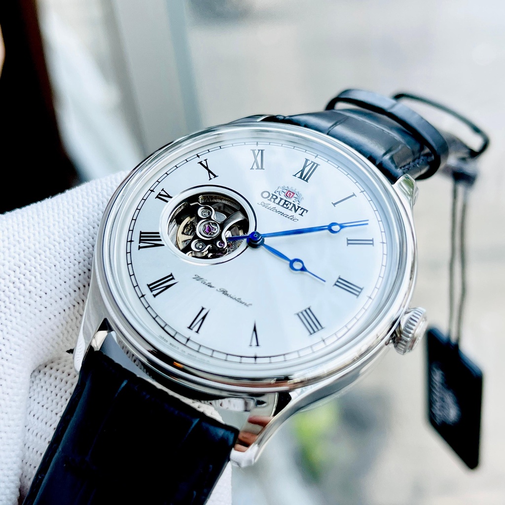Đồng Hồ Nam Tự Động Orient Caballero FAG00003W0 Viền Bác Kính Khoáng Dây Da Đen Size 43mm Chống Nước 50M