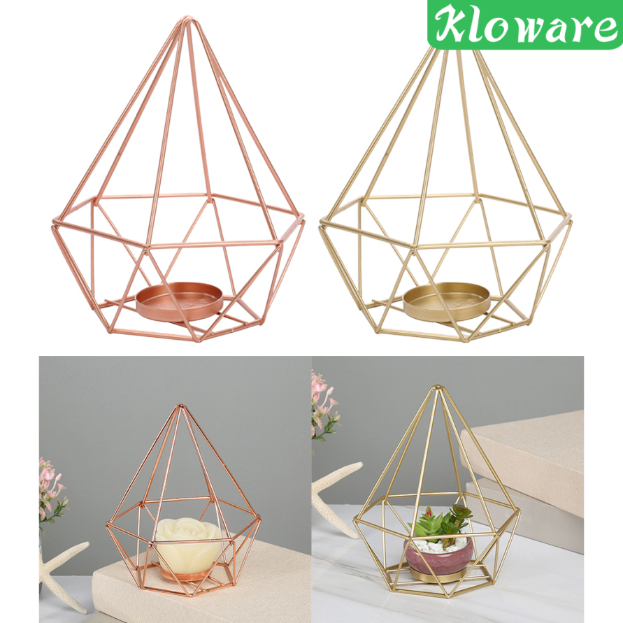 Giá Để Nến Bằng Sắt Kiểu Dáng Hình Học