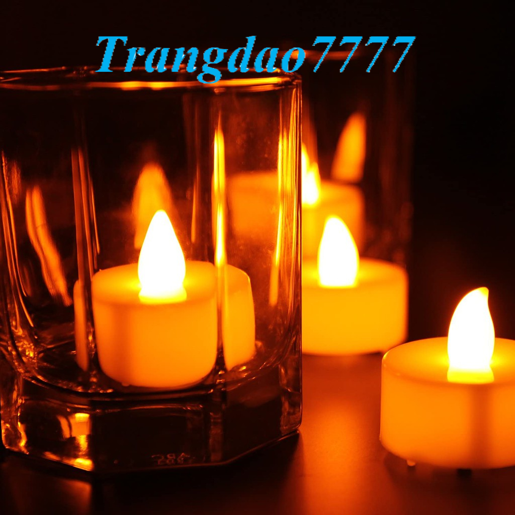2 Đèn Cầy Led Nến Điện Tử Mini Tặng Kèm Pin Trang Trí Tỏ Tình Cưới Hỏi Lễ Tiệc Thờ Cúng Candle Tealight