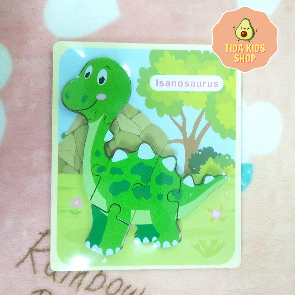 Đồ Chơi Khủng Long Cho Bé Cao Cấp, Đồ Chơi Lắp Ráp Khủng Long Puzzle Loại Gỗ Dày Giá Tốt ❤️ Freeship ❤️ TiDa Kids Shop