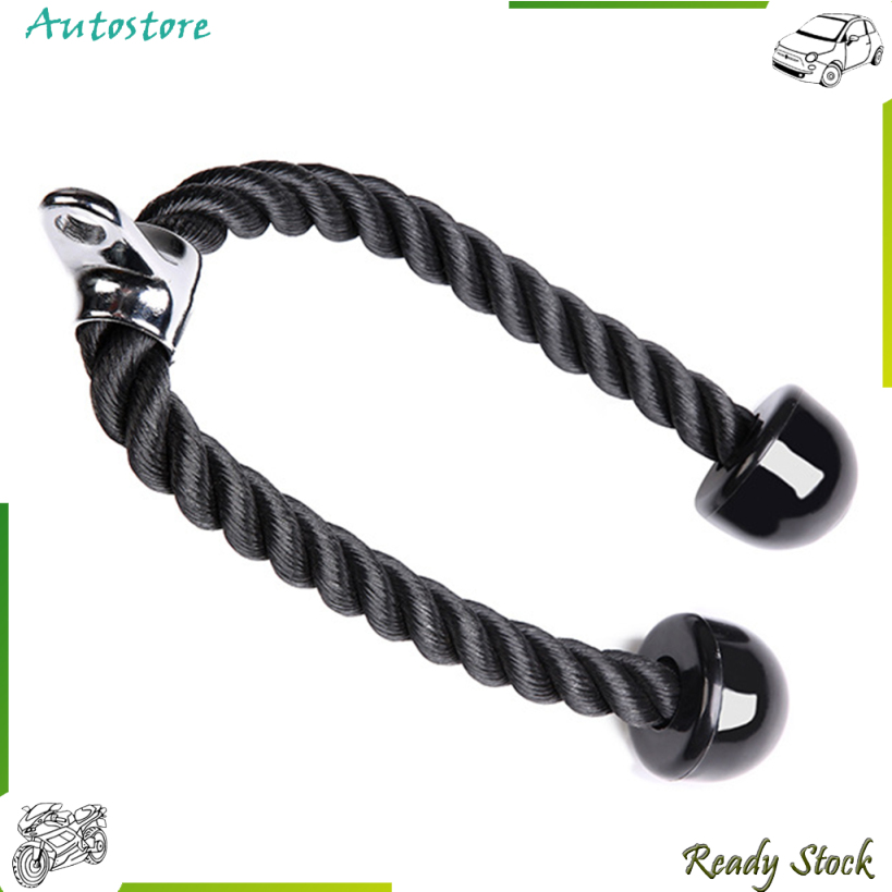 【Autostore】Triceps Rope Pull Down Abdominal Crunches Cable Attachment HeavyDuty Biceps Rope