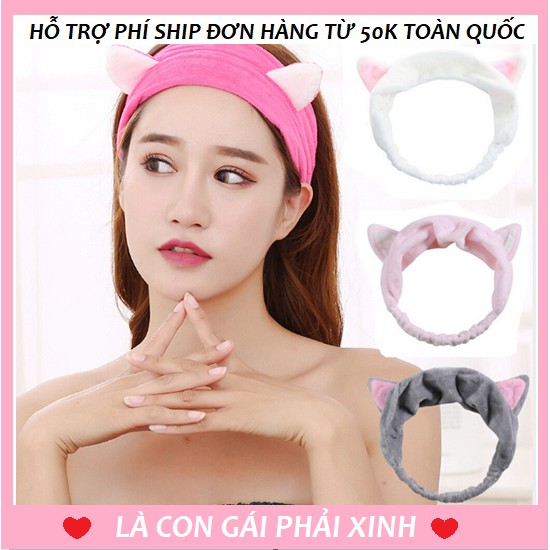 [ TRÙM SỈ ] Phụ kiện tóc băng đô turban tai mèo Hàn Quốc dễ thương