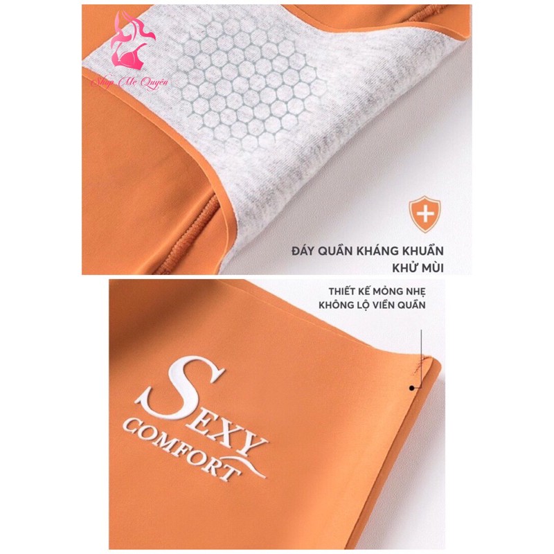 Quần lót su không đường may phối chữ nổi Sexy gen bụng kháng khuẩn