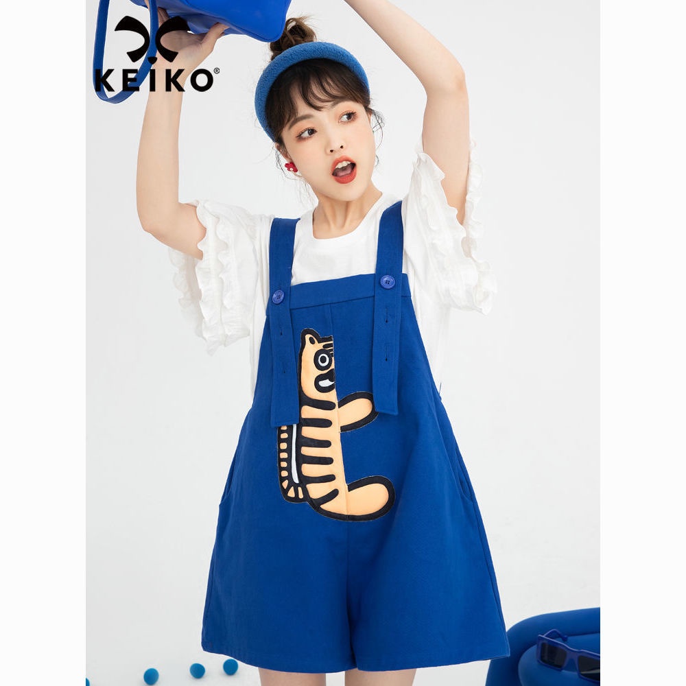 Set Áo Sơ Mi Ngắn Tay + Quần Yếm Ống Rộng Phong Cách Mới Dành Cho Nữ