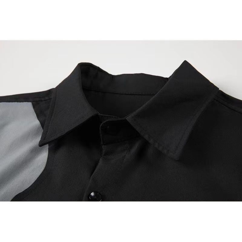 Áo Sơ Mi Tay Dài Phối Màu Tương Phản Thời Trang Xuân Thu 2022 Cho Nam Và Nữ