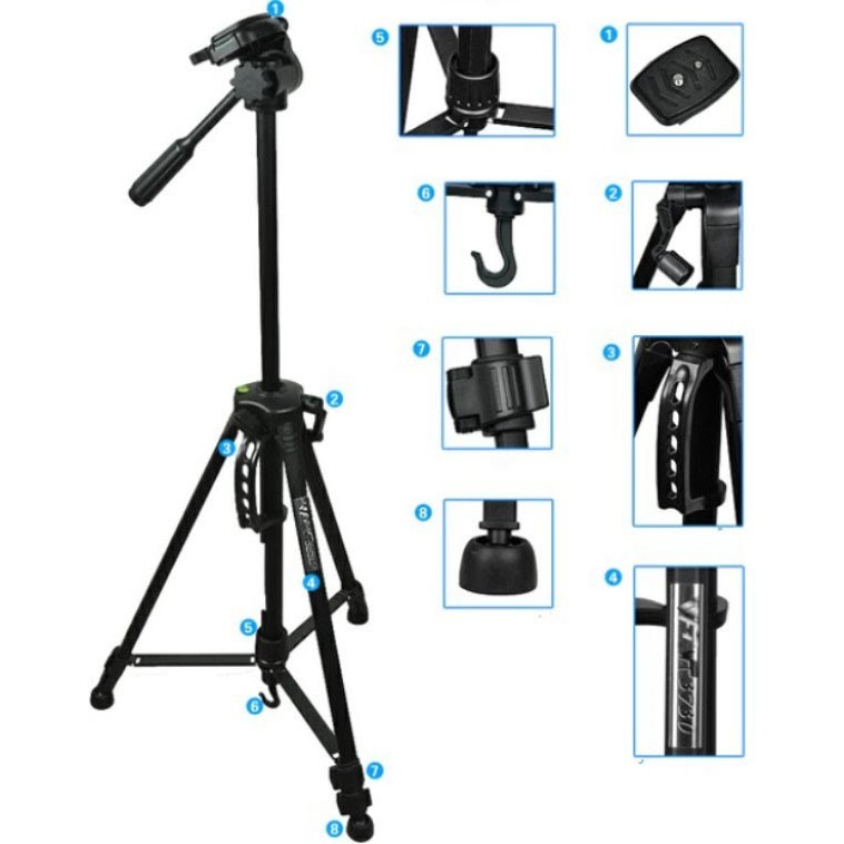 Chân máy ảnh và điện thoại TRIPOD WEIFENG WT3730