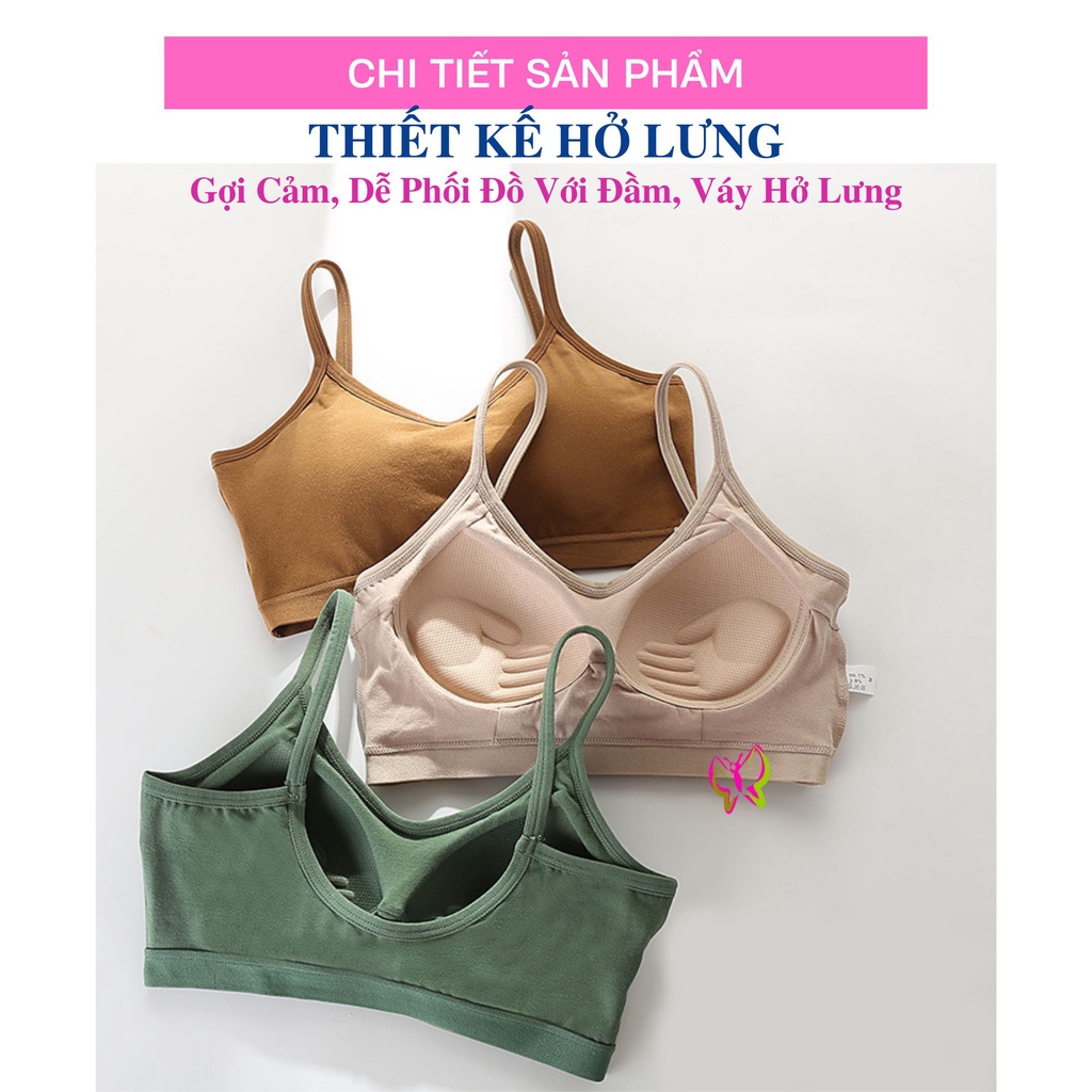 Áo bra nữ cotton hở lưng học sinh, sinh viên thiết kế đơn giản, trẻ trung, dễ phối đồ (MS 04086) Anna Shop