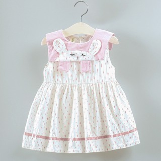 Đầm công chúa in hình thỏ bunny cho bé gái