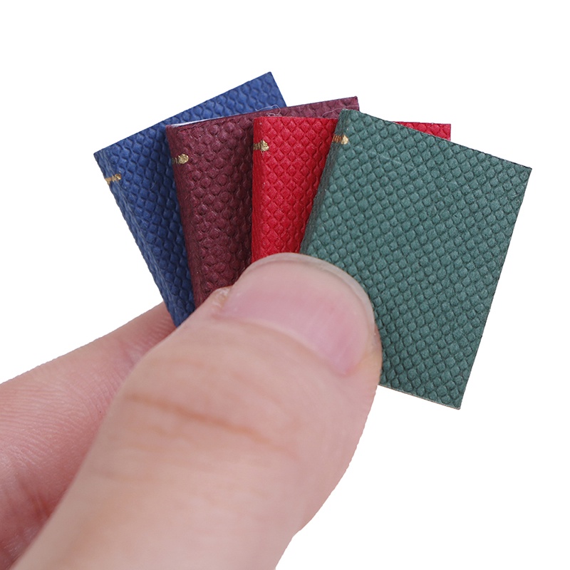 Bộ 4 Mô Hình Kệ Sách Mini Tỉ Lệ 1 / 12 Trang Trí Nhà Búp Bê