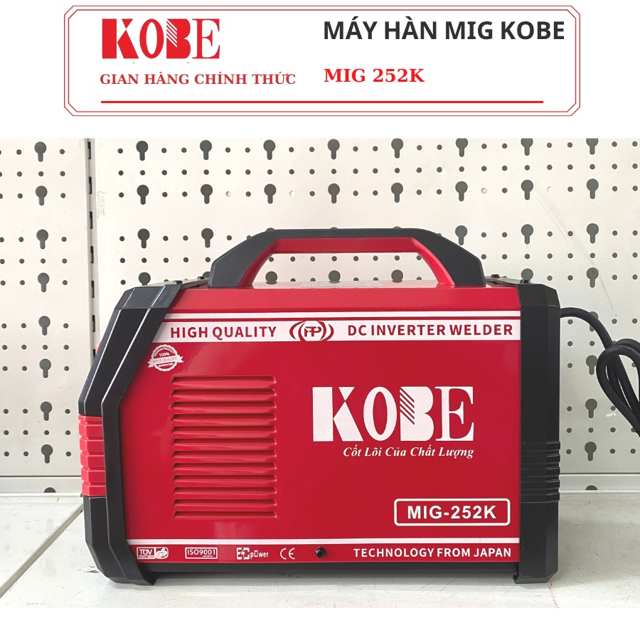 Máy hàn mig không dùng khí 2 chức năng KOBE 252K chuyên sử dụng cuộn dây hàn mic 1kg