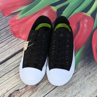 Giày Sneaker Nữ Ck 2 Cổ Thấp Màu Đen