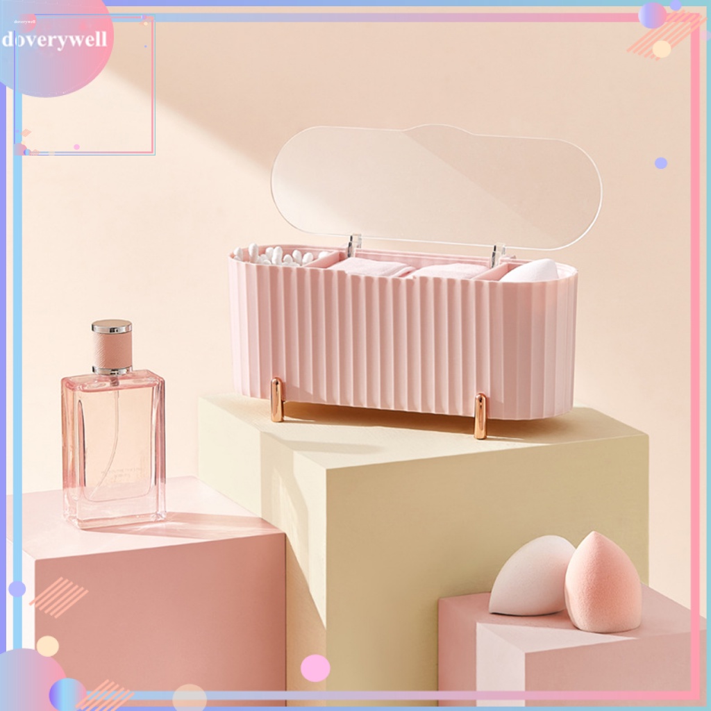 Hộp Đựng Bông Tẩy Trang Chống Ẩm Để Bàn Tiện Dụng