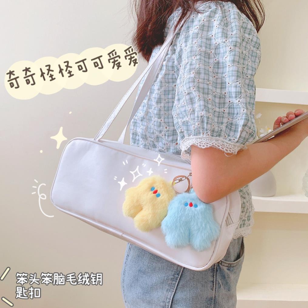 Móc Khóa Hình Quái Vật Nhồi Bông Đáng Yêu Nhiều Màu Sắc