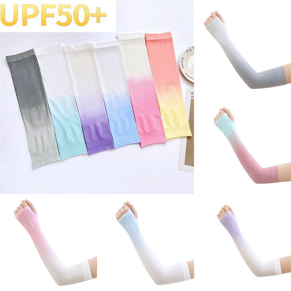 🏆7.7 Tay Áo Băng 【-5°CVỏ Bọc Cánh Tay Co Giãn Chống Tia UV Màu Gradient Thoáng Khí Cho Nữ