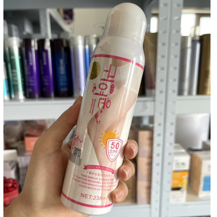 Xịt Tất Chống Nắng Che Khuyết Điểm Trắng Da STOCKINGS SPRAY HÀN QUỐC SPF 50 PA++ 238ML