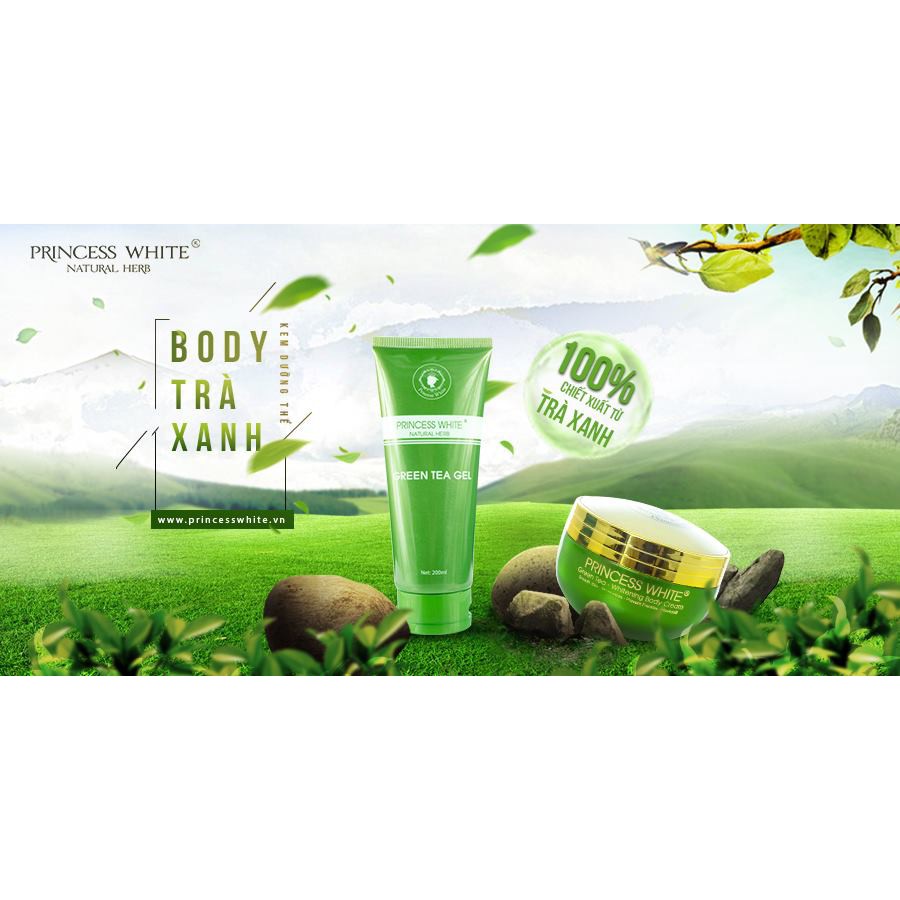 KEM DƯỠNG TRẮNG TOÀN THÂN GREEN TEA WHITENING BODY CREAM