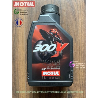 Dầu nhớt Motul 300V 10W-40 tem 1 lớp hàng châu Á cho xe côn tay & PKL
