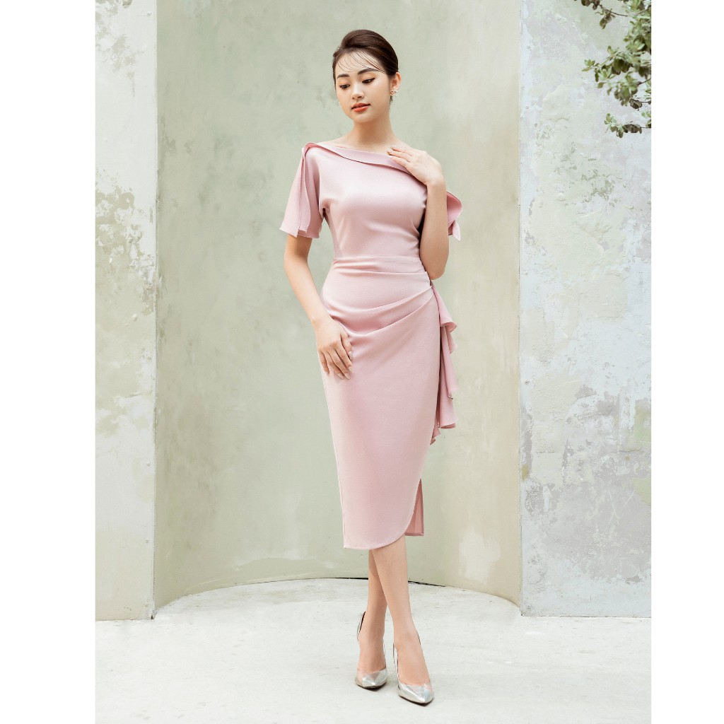 Váy ôm lệch vai bèo rũ Zym's House - LT180 | BigBuy360 - bigbuy360.vn